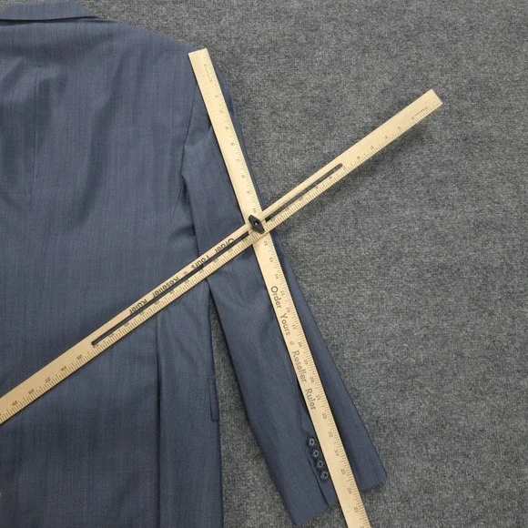 Daryl James Suit Mens 40 32x32 Blue 2 Piece Set Bespoke Custom Tailored NFL USA